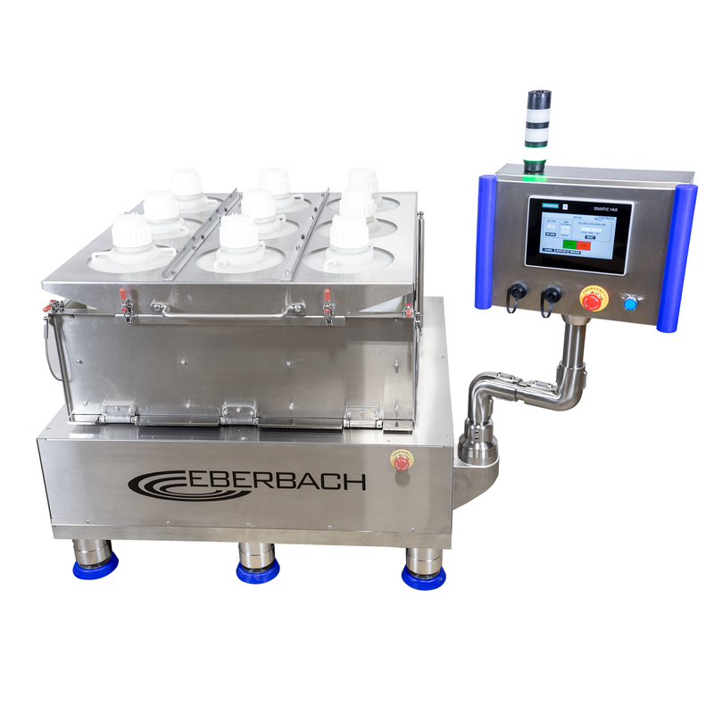 Large Capacity cGMP Suitable Orbital Shaker w/ Custom Top Carrier for Chromatography Resin Resuspension